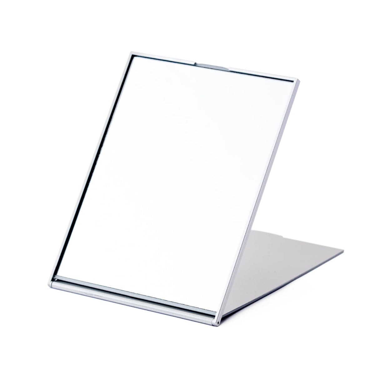 Horiuchi Mirror Slim and Light Compact Folding Mirror, Handheld and Tabletop Makeup Mirror in M and L Sizes, Silver, Black or White, Made in Japan