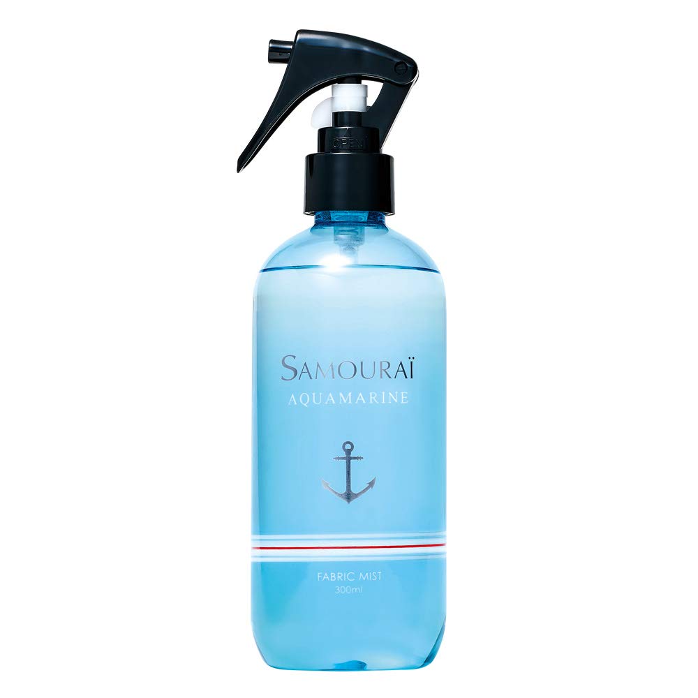 Samourai Aquamarine Fabric Mist 300 mL Trigger Spray, Deodorising Fabric and Room Fragrance Mist with a Fresh Fruity Marine Scent