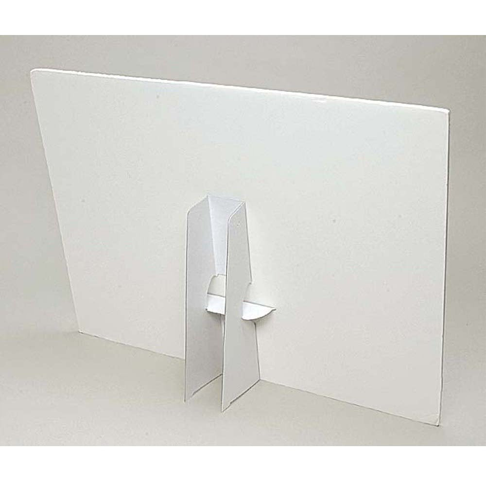 Platinum Pen Hare-Pane Stand AS-500D, Paper Panel Stands with Adhesive Tape for A4, B5 and A5 Panels, 145 x 144 mm, Pack of 10, White