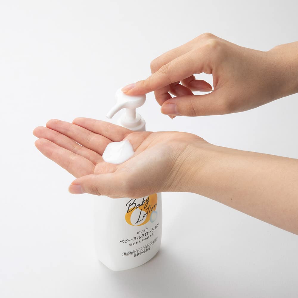 Baby Milk Lotion with Ceramide NP, Paraben-Free, Alcohol-Free and Fragrance-Free Moisturizing Lotion for Newborn Skin, 300 g Pump Bottle