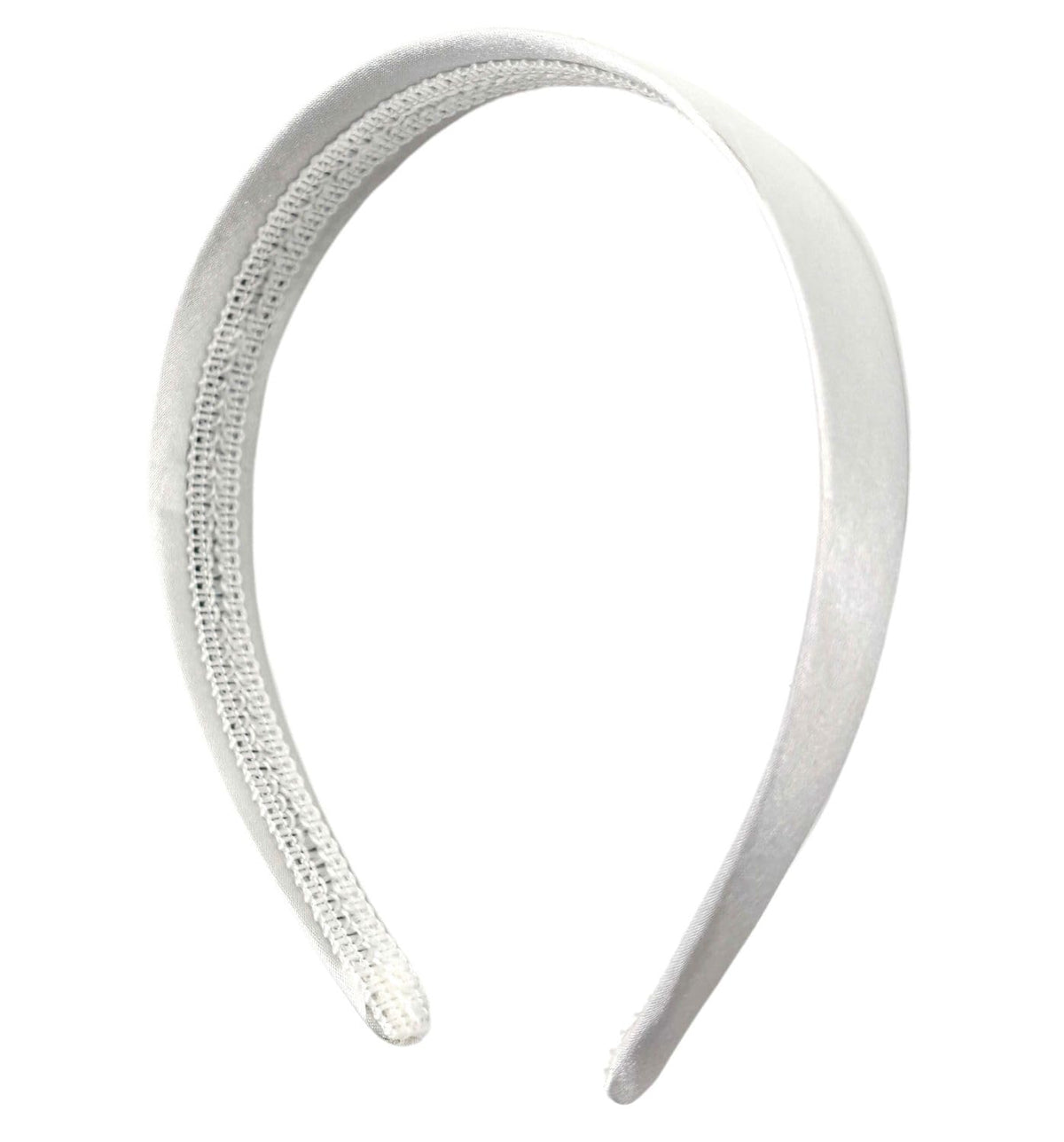 Satin Hard Headband for Women and Girls, 2.5 cm Wide Slim Hair Band with a No-Teeth Grip Lining, One Size, Fourteen Colors
