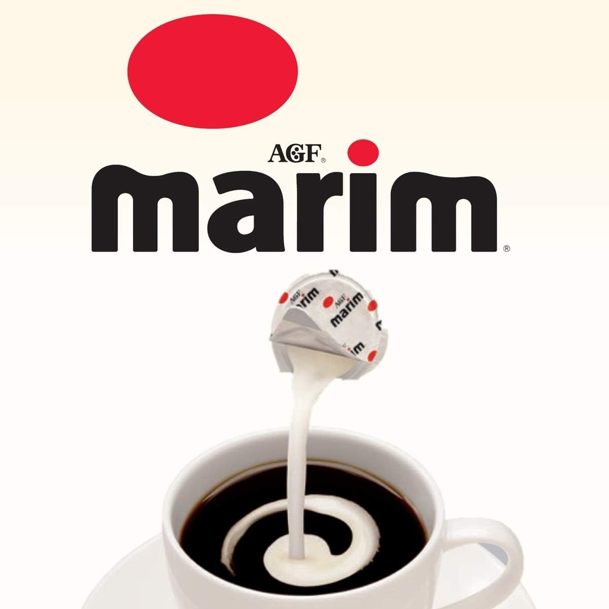 AGF Marim Coffee Creamer Portions, 18 Portions x 3 Bags, Zero Trans Fat Liquid Creamer