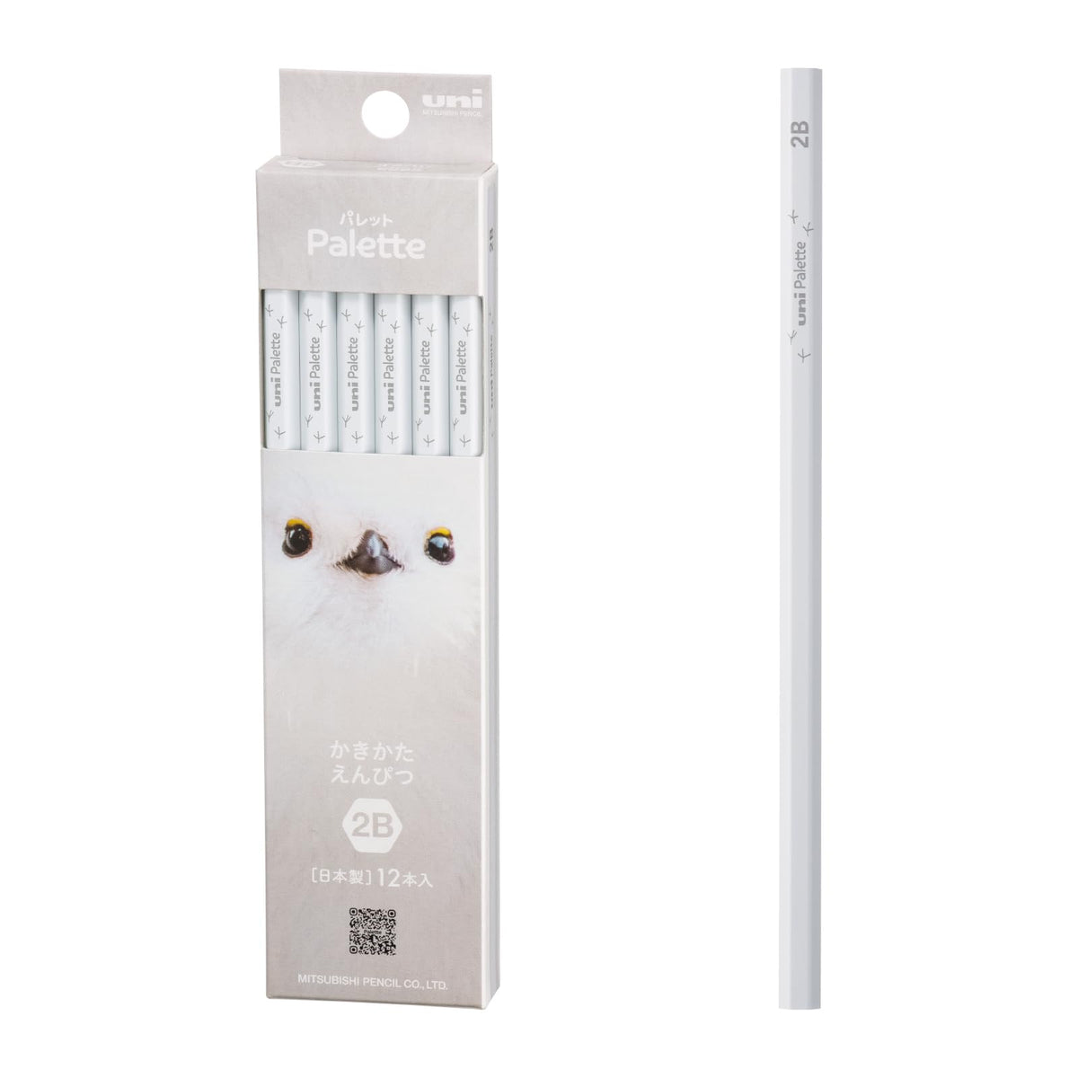 Mitsubishi Pencil Uni Palette Kakikata Learning Pencils, Hexagonal Shaft, Box of 12, Grades HB, B, 2B, 4B or 6B in Pastel, Mint, Navy, Ivory and Character Designs, 47 x 198 x 17 mm and 66 g