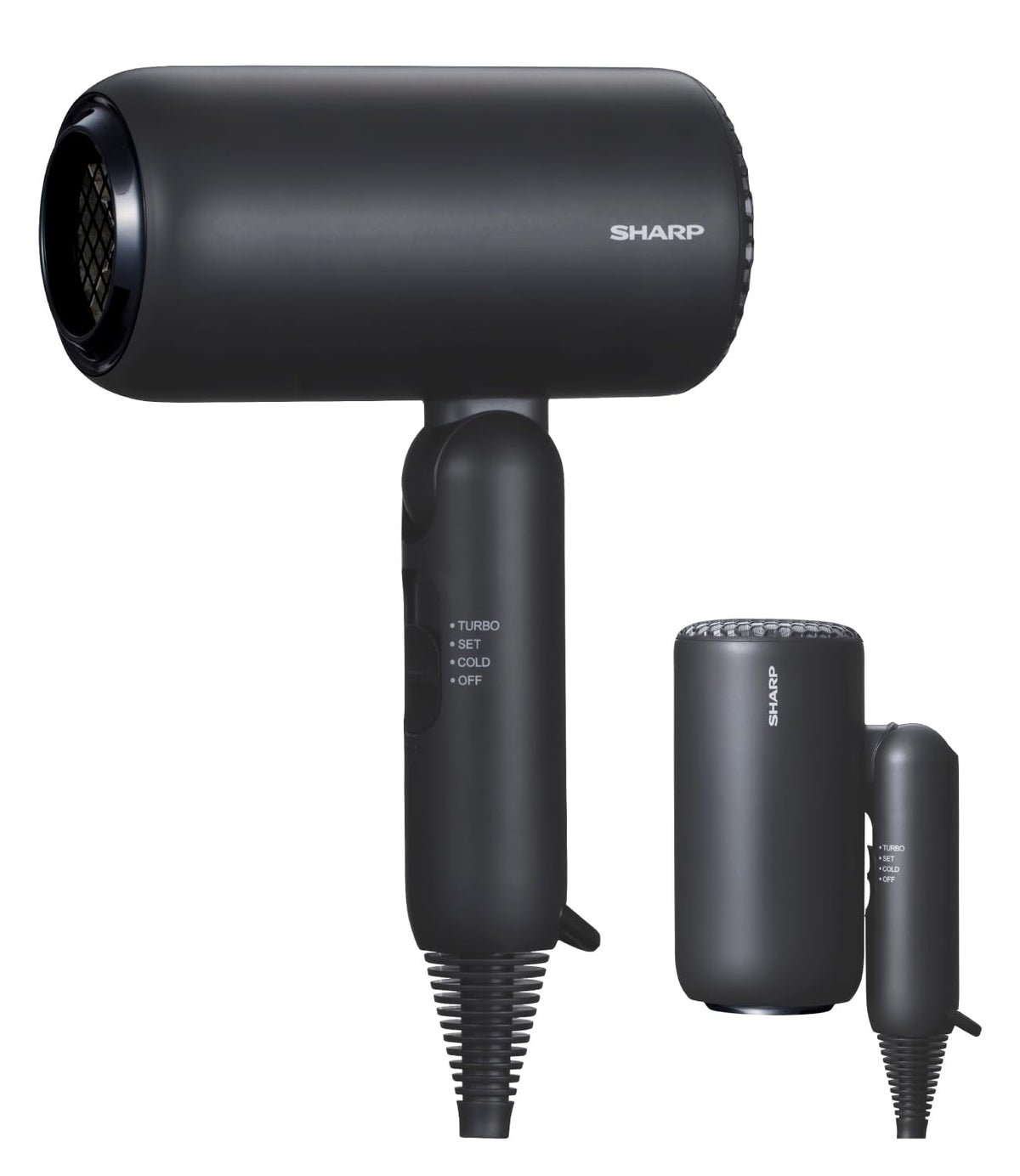 Sharp Dimple Flow Hair Dryer IB-P300, Compact Foldable 1200 W Quick-Dry Dryer with Negative Ions, Purple, White or Black
