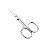 LIVINGO Curved Beauty Scissors 95 mm, Stainless Steel Cuticle, Eyebrow and False Eyelash Scissors with Pointed Tips