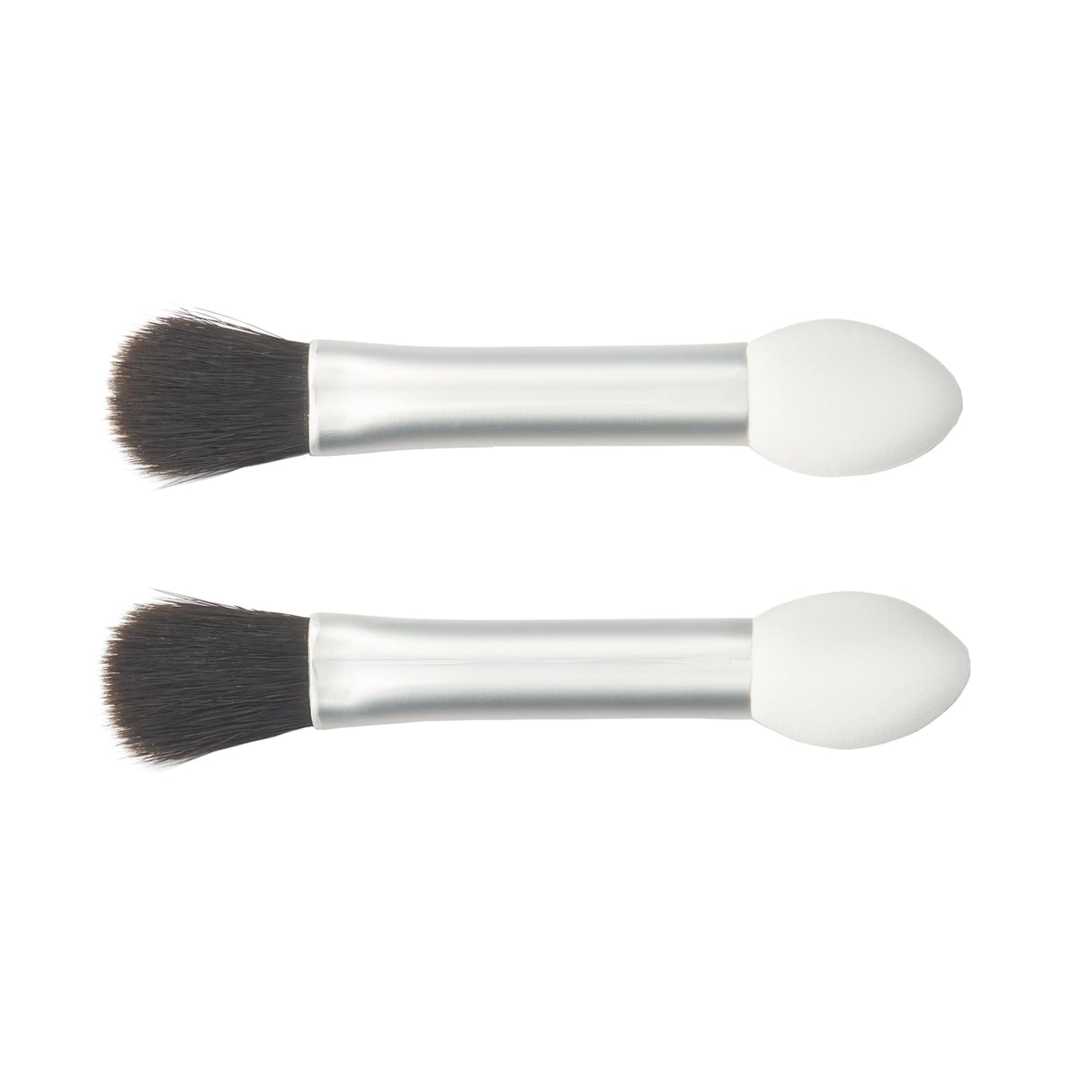 MUJI Eyeshadow Chips for Compact Cases with Brush, Set of 2 Double-Ended Sponge Tip and Brush Applicators, Model OGB54A1A