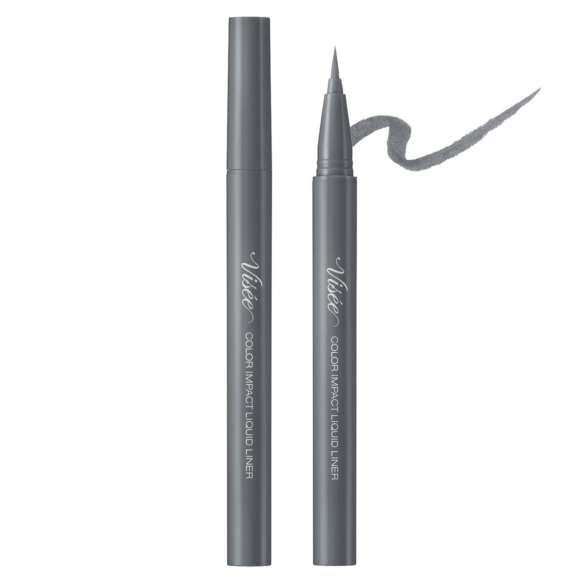 Visee Richer Color Impact Liquid Eyeliner, Smudge-Resistant, Hot Water Removable, Fragrance-Free, 0.4 mL, 5 Shades