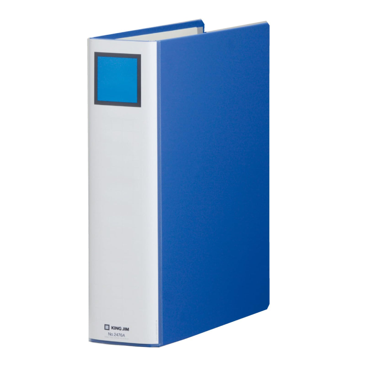 King Jim King File Super Dotch Easy A4 Portrait Two-Hole File, Olefin-Covered Lever Binder Opening Left or Right, 80 mm Hole Spacing, 200 to 1,000 Sheets, 307 x 243 mm, Blue or Grey
