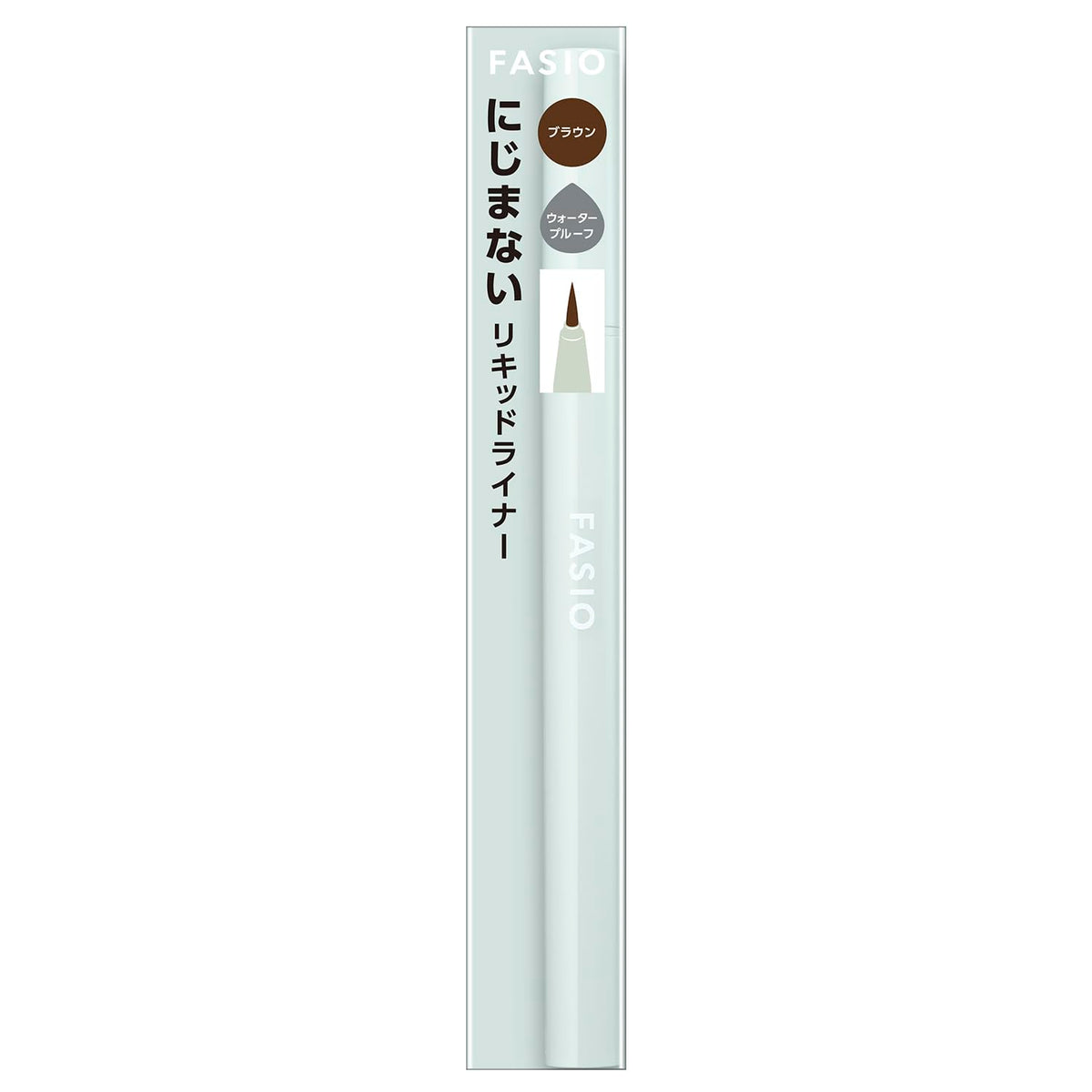 FASIO Waterproof Liquid Eyeliner, Smudge-Proof Fine-Tip Eye Liner Pen, Fragrance-Free, 0.4 mL