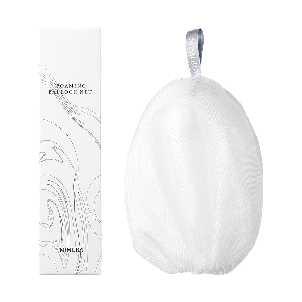 Mimura Foaming Balloon Net with Soap Pocket, 4-Layer Soft Polyethylene Face Wash Foaming Net, 17 cm, 1 or 3 Pieces, Made in Japan