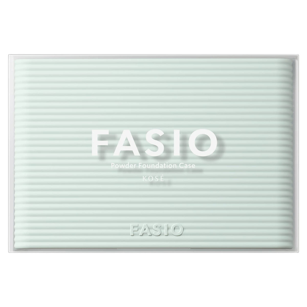 Fasio Powder Foundation Case, Mint Green Ribbed Compact Case for Fasio Powder Foundation Refills, Model DXXY