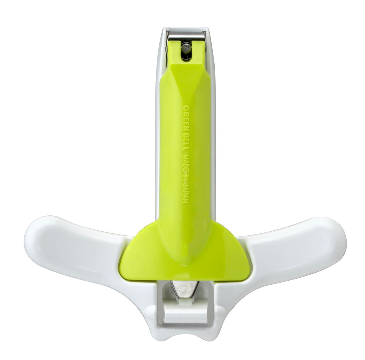 GREEN BELL Cat Nail Clipper PE-004, Straight Blade with Paw-Pad Guard, Handle for Stable Grip and Nail Catcher Case, 18 x 10.5 x 2 cm, Made in Japan