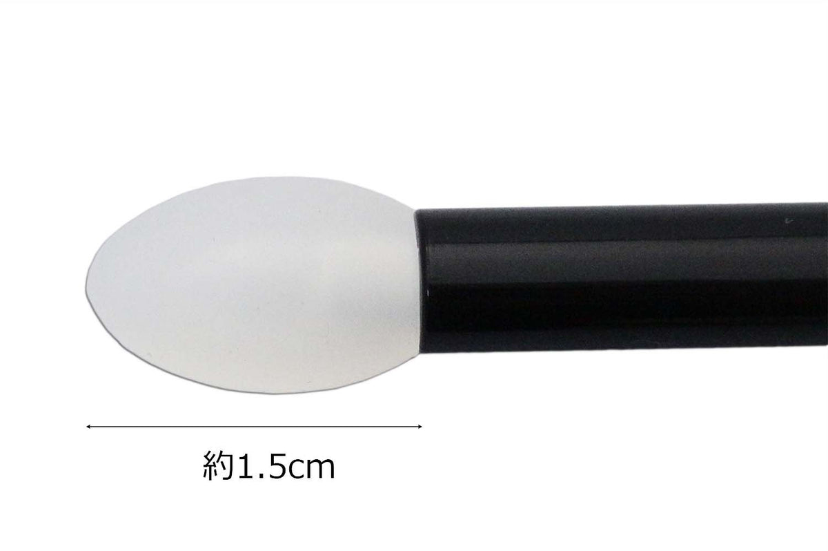 Shishida Seishindo SK-362 Long Silicone Chip Applicator Sticks, Set of 2 Black Resin Handles with Oval Silicone Tips, Made in Japan