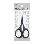 KAI Men's Beauty Brow Scissors KQ1837, Titanium Black Curved-Blade Brow and Body Hair Scissors with Large Non-Slip Resin Rings
