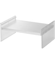 Yamazaki Tower Extendable Fridge Shelf Rack, Adjustable Width 30 to 45.5 cm and Height Rack for Fridge Shelves, 20 x 12.6 cm, White