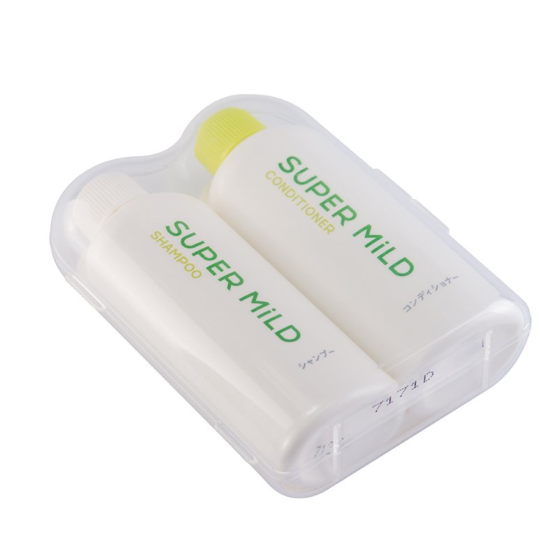 Shiseido Super Mild Shampoo and Conditioner Travel Set, Mini 50mL + 50mL in Carry Case