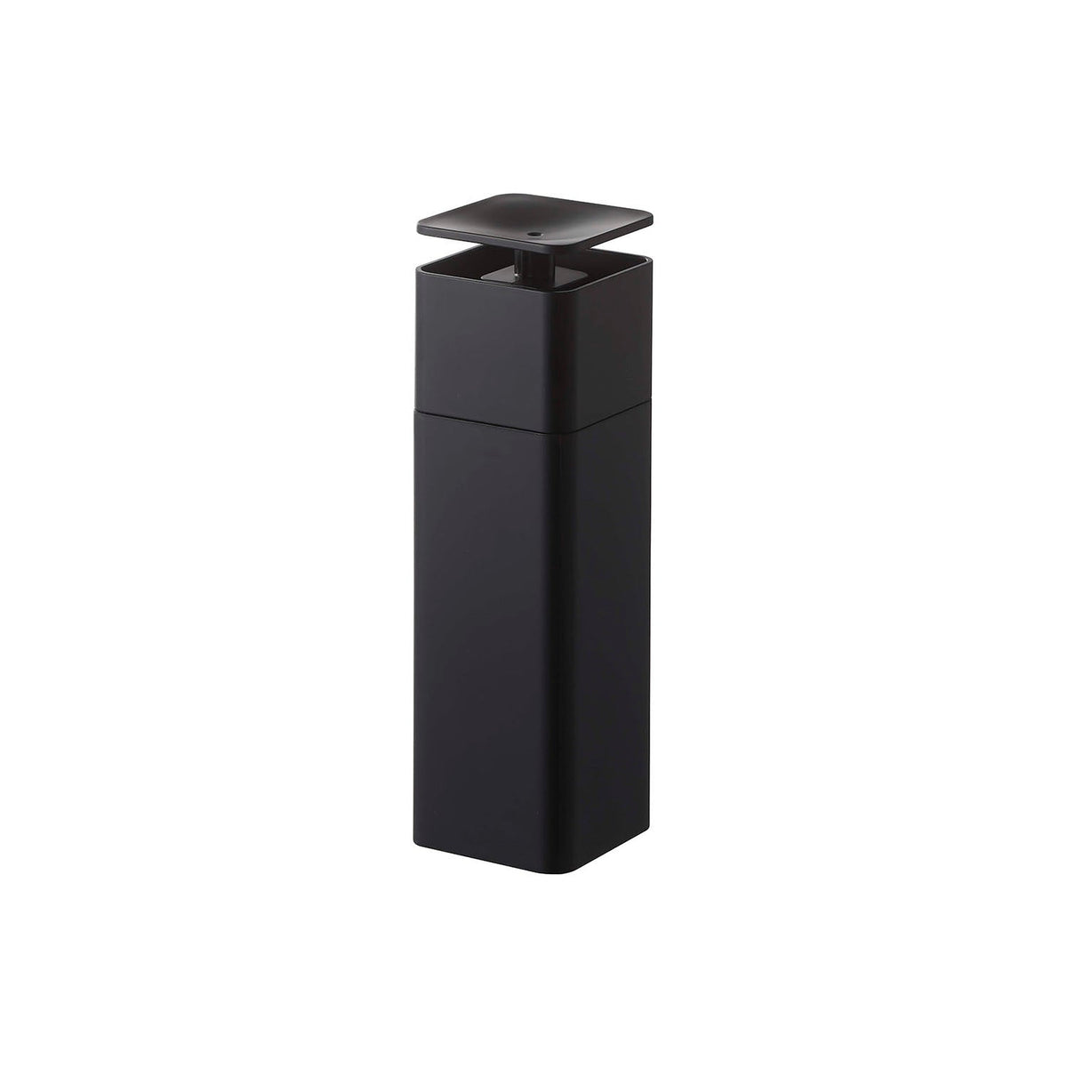 Yamazaki Tower One-Hand Pump Dispenser 250 mL, 250 mL Pump Dispenser You Press With One Hand, Takes Dish Soap, Lotion or Alcohol up to 95%, Comes Apart for Washing, 5.5 x 5.5 x 18.5 cm and 200 g, White or Black