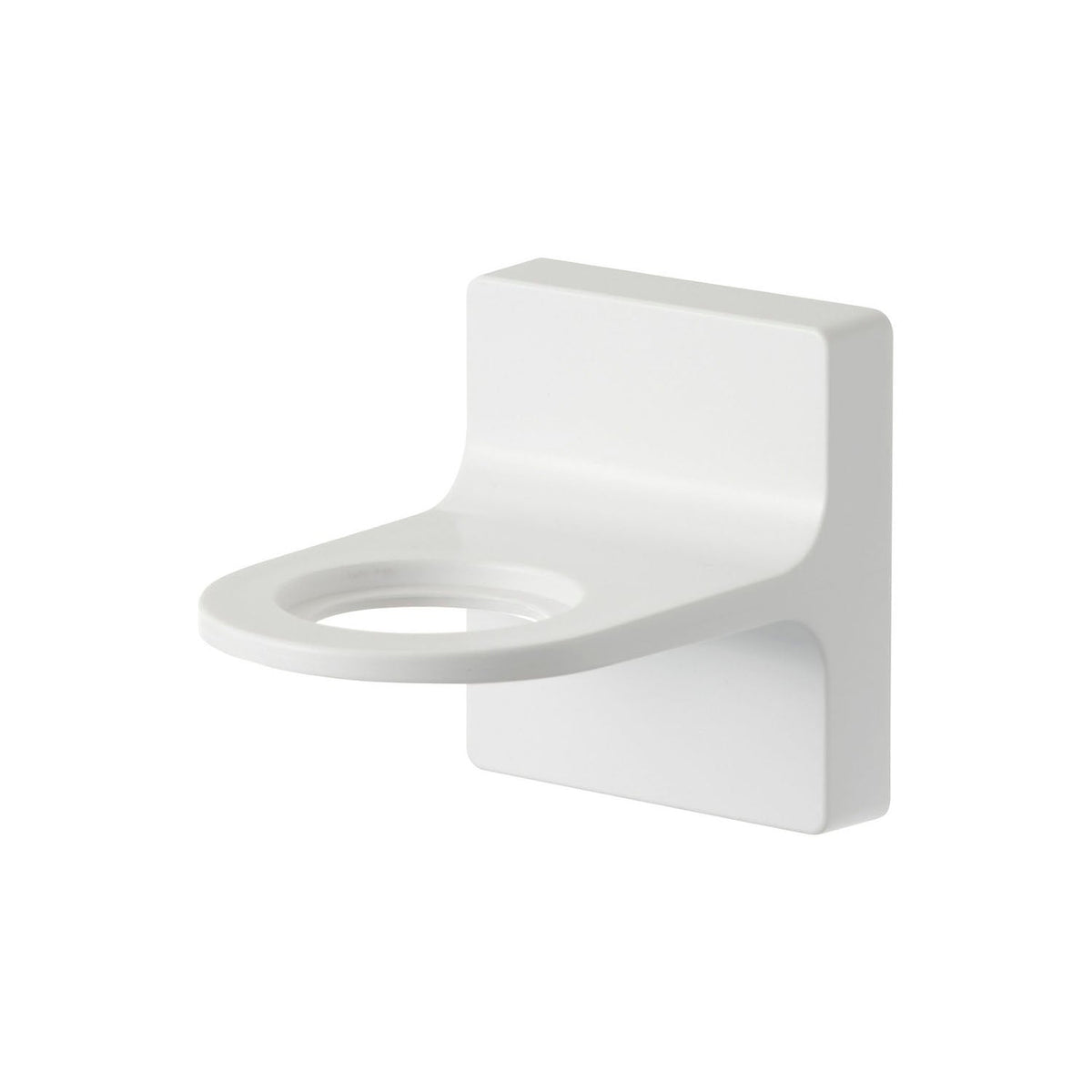 Yamazaki Tower Film-Hook Dispenser Holder, Holder on a Film Hook That Floats a Pump Dispenser on a Bathroom Tile Wall and Lets You Press the Pump on the Wall, Adapter Rings Included, Holds 1 kg, 6.3 x 9 x 7 cm and 55 g, White or Black