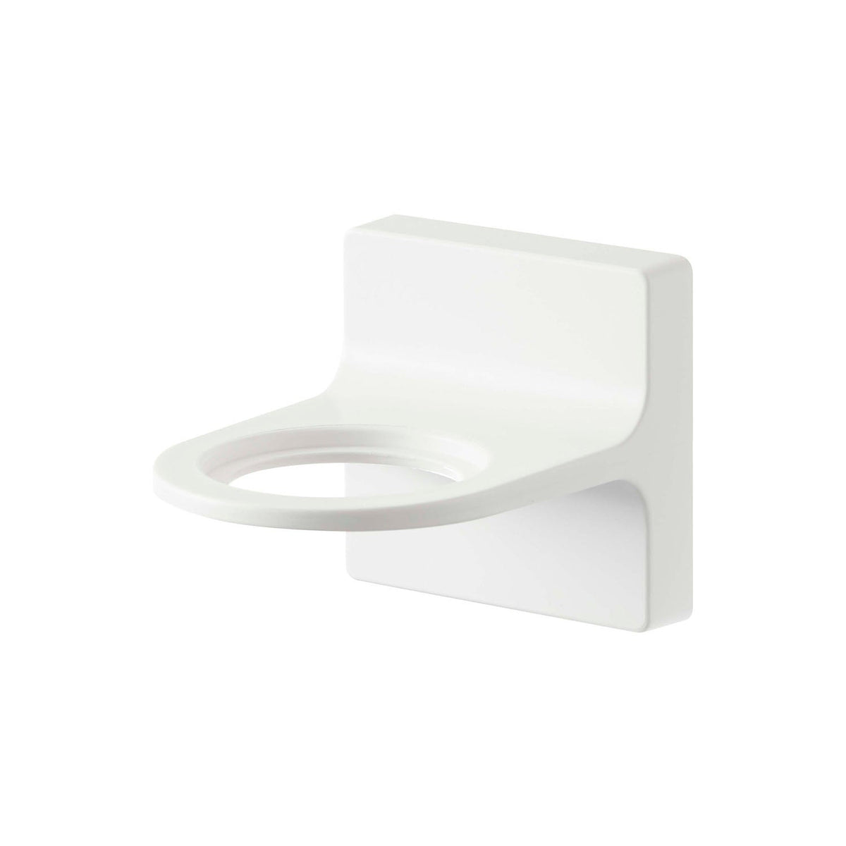 Yamazaki Tower Film-Hook Foam Dispenser Holder, Holder on a Film Hook That Floats a Foam Pump Dispenser on a Bathroom Tile Wall and Lets You Press the Pump on the Wall, Adapter Ring Included, Holds 1 kg, 7.3 x 9.5 x 7 cm and 60 g, White or Black