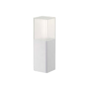 Yamazaki Tower Cutlery Stand with Lid, Slim Tall Cutlery Stand With a Lid and Dividers of Different Depths for Spoons, Forks and Chopsticks of Different Lengths, Silicone Mat Stops Rattle, 8 x 8 x 25 cm and 380 g, White or Black