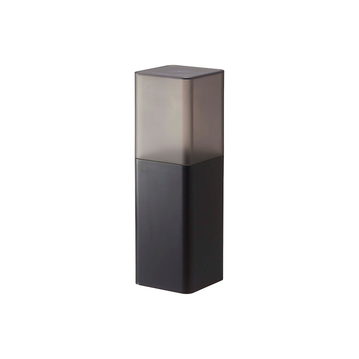 Yamazaki Tower Cutlery Stand with Lid, Slim Tall Cutlery Stand With a Lid and Dividers of Different Depths for Spoons, Forks and Chopsticks of Different Lengths, Silicone Mat Stops Rattle, 8 x 8 x 25 cm and 380 g, White or Black