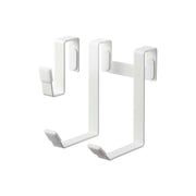 Yamazaki Tower Hair Dryer Hanger for Washroom Doors, Hanger That Hooks Over a Washroom Door to Hold a Hair Dryer Within Reach, Separate Cord Hook Goes Where You Want, Holds 1 kg, 8 x 11 x 11 cm and 1.5 x 5 x 6 cm and 180 g, White or Black