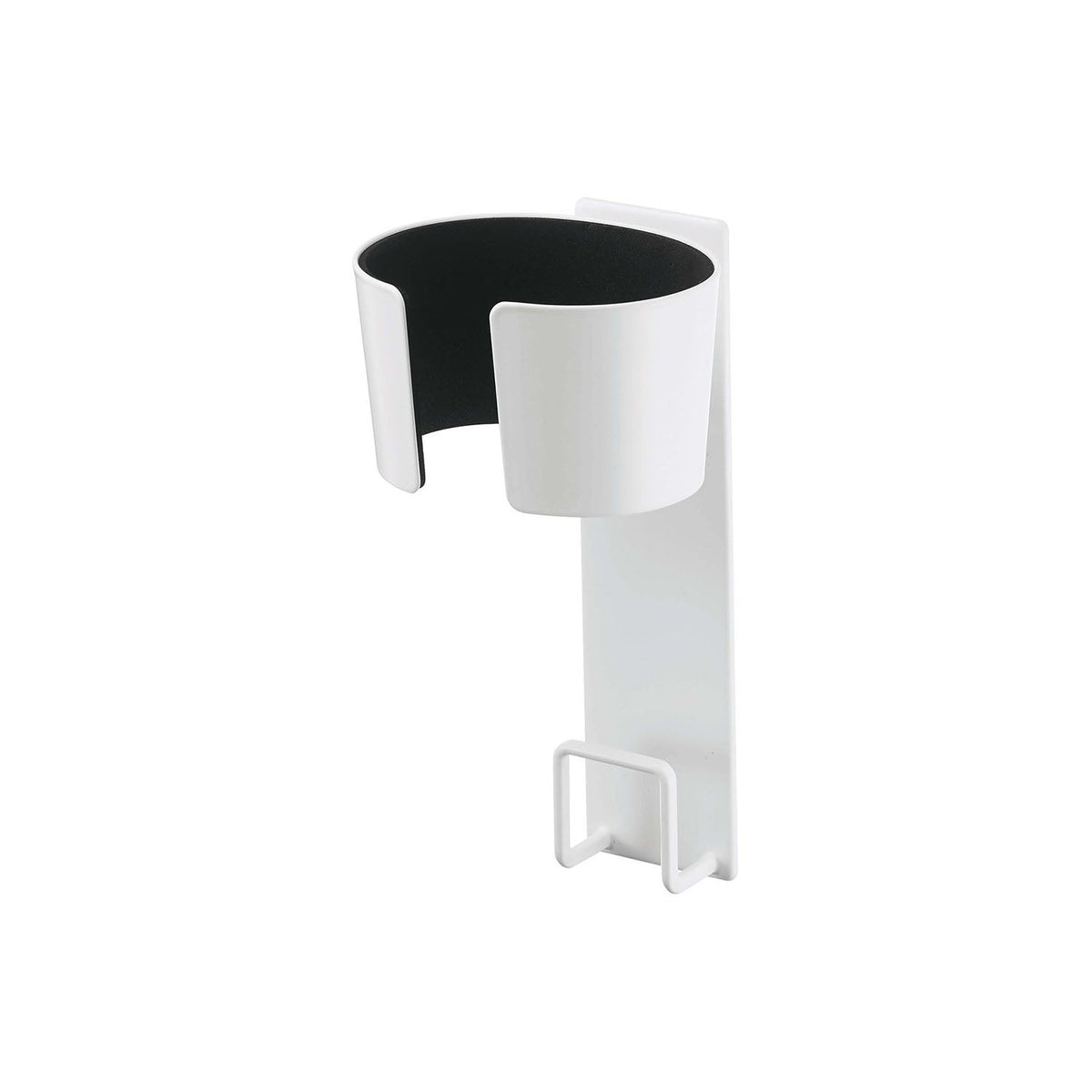 Yamazaki Tower Magnetic Hair Dryer Holder, Magnetic Cup Holder for a Hair Dryer on a Washing Machine Side, with a Cord Hook, 10 x 10.5 x 20 cm and 260 g, White or Black