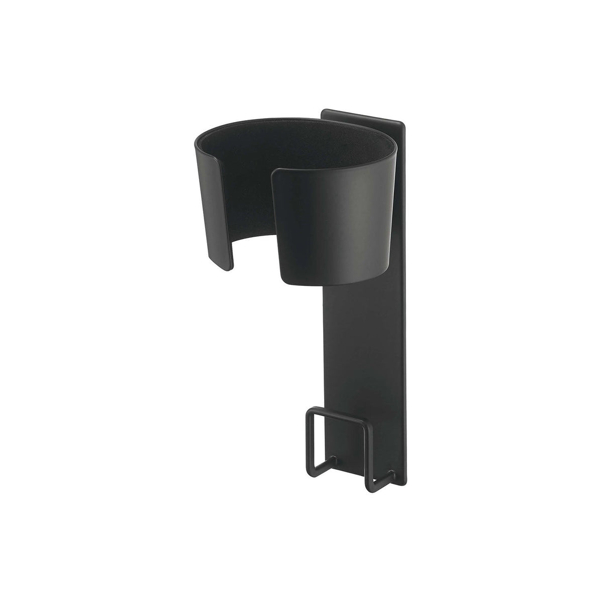 Yamazaki Tower Magnetic Hair Dryer Holder, Magnetic Cup Holder for a Hair Dryer on a Washing Machine Side, with a Cord Hook, 10 x 10.5 x 20 cm and 260 g, White or Black