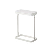 Yamazaki Luce Slim Trash Bag Holder with Lid, Slim Lidded Bag Holder That Fits Under or Beside a Washbasin and Helps Hold in Smells, Takes 10 to 20 L Bags, 14.5 cm Deep, 26 x 14.5 x 38 cm and 1050 g, White or Black