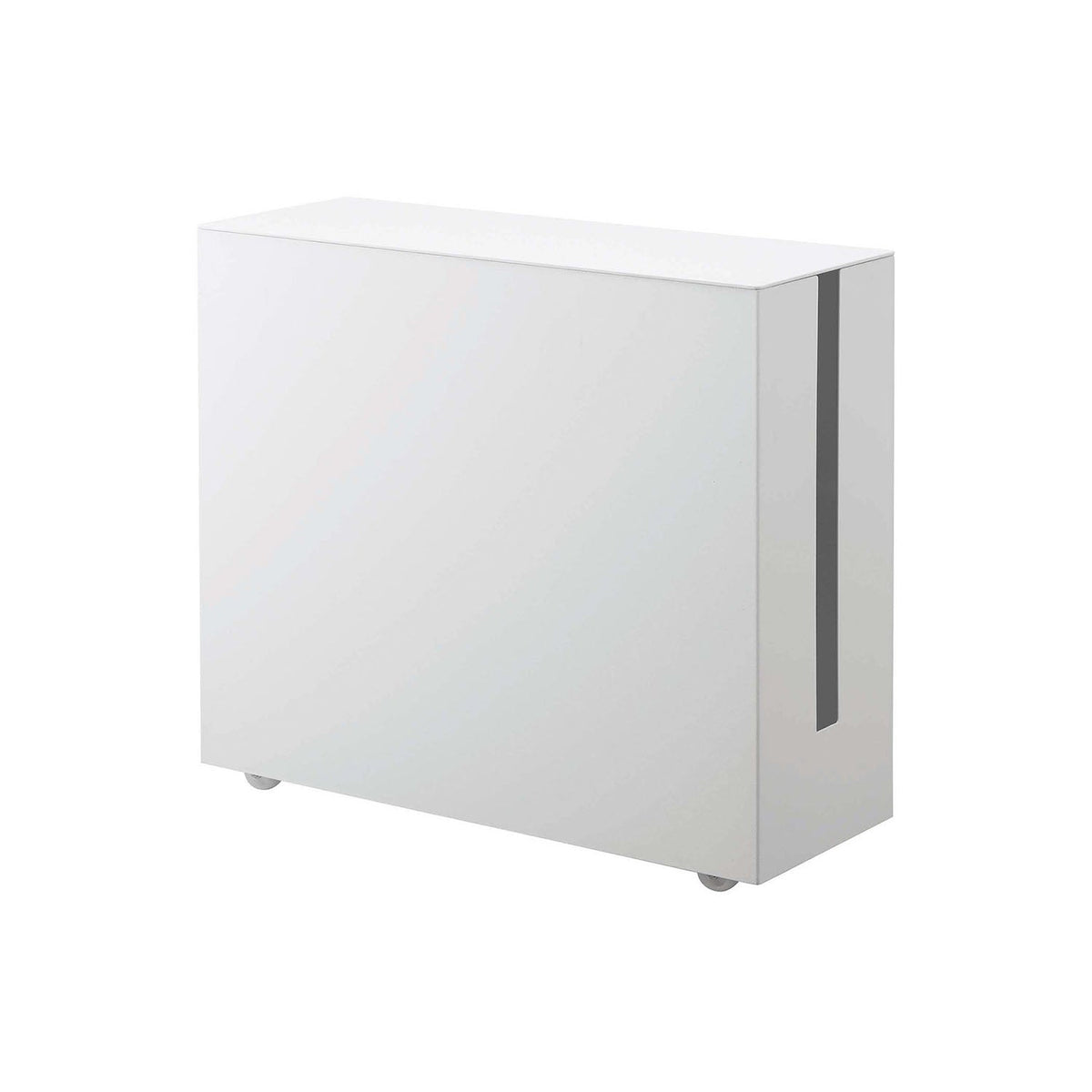 Yamazaki Tower Cable Storage Rack on Casters, Slim Rack on Casters That Stores Power Strips, Cords and a Modem Together and Hides the Cables, Holes in the Base Let Heat Escape, 5 kg on the Base, 15 x 40 x 34.5 cm and 4500 g, White or Black