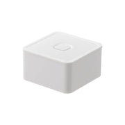 Yamazaki Tower Airtight Valve Lunch Box Square 250 mL, Small Square Airtight Box With a Push Valve and Silicone Seal That Stops Leaks, Doubles as a Food Container, Every Part Comes Apart to Wash, 250 mL, 9.2 x 9.2 x 5 cm and 100 g, White or Black