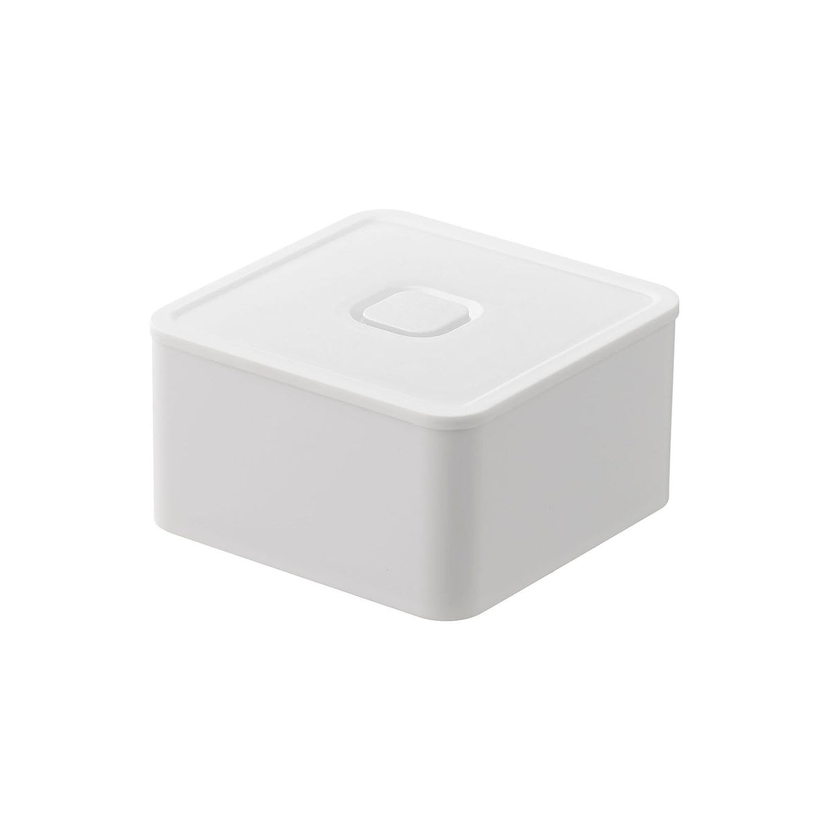 Yamazaki Tower Airtight Valve Lunch Box Square 250 mL, Small Square Airtight Box With a Push Valve and Silicone Seal That Stops Leaks, Doubles as a Food Container, Every Part Comes Apart to Wash, 250 mL, 9.2 x 9.2 x 5 cm and 100 g, White or Black