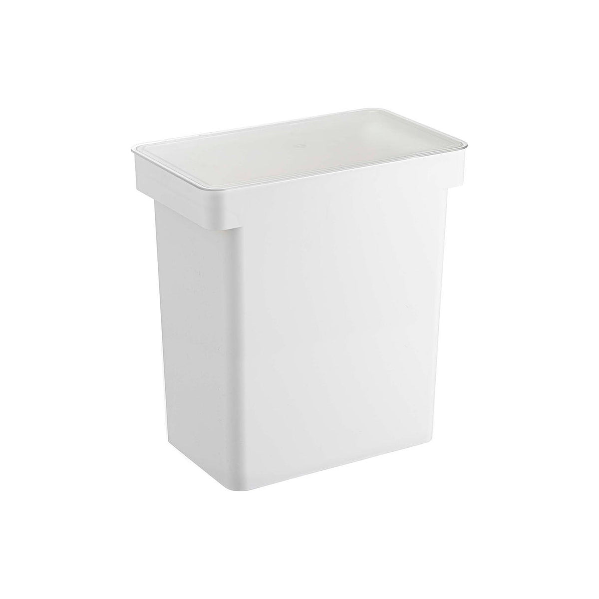 Yamazaki Tower Sealed Rice Container 20 kg with Measuring Cup, Sealed 25 L Rice Container That Holds About 20 kg, Silicone-Sealed Lid Guards Against Damp, Stepped Measuring Cup Included, Moves on Casters, 41 x 24 x 42.5 cm and 2100 g, White or Black