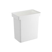 Yamazaki Tower Sealed Rice Container 20 kg with Measuring Cup, Sealed 25 L Rice Container That Holds About 20 kg, Silicone-Sealed Lid Guards Against Damp, Stepped Measuring Cup Included, Moves on Casters, 41 x 24 x 42.5 cm and 2100 g, White or Black