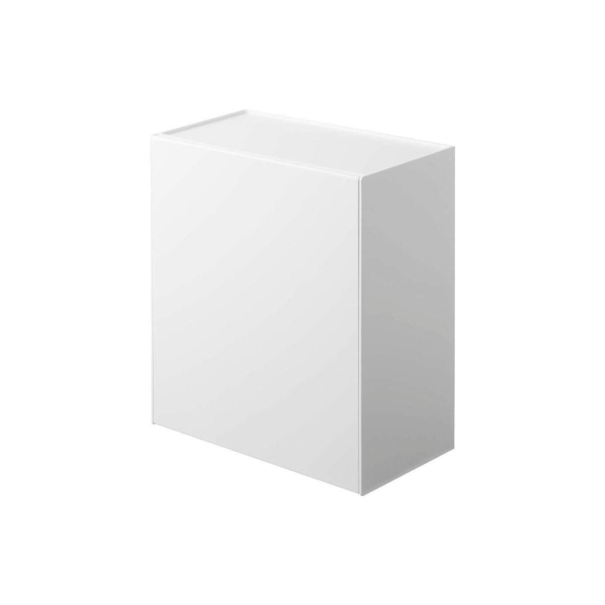 Yamazaki Tower Wall Toilet Pot and Storage Case 4 L, 4 L Flap-Front Toilet Pot and Storage Case You Can Stand or Fix to the Wall With Pins, Slanted Flap Opens With One Hand, Tray on Top Holds 1 kg, 20.5 x 12.3 to 23.2 x 24 cm and 960 g, White or Black