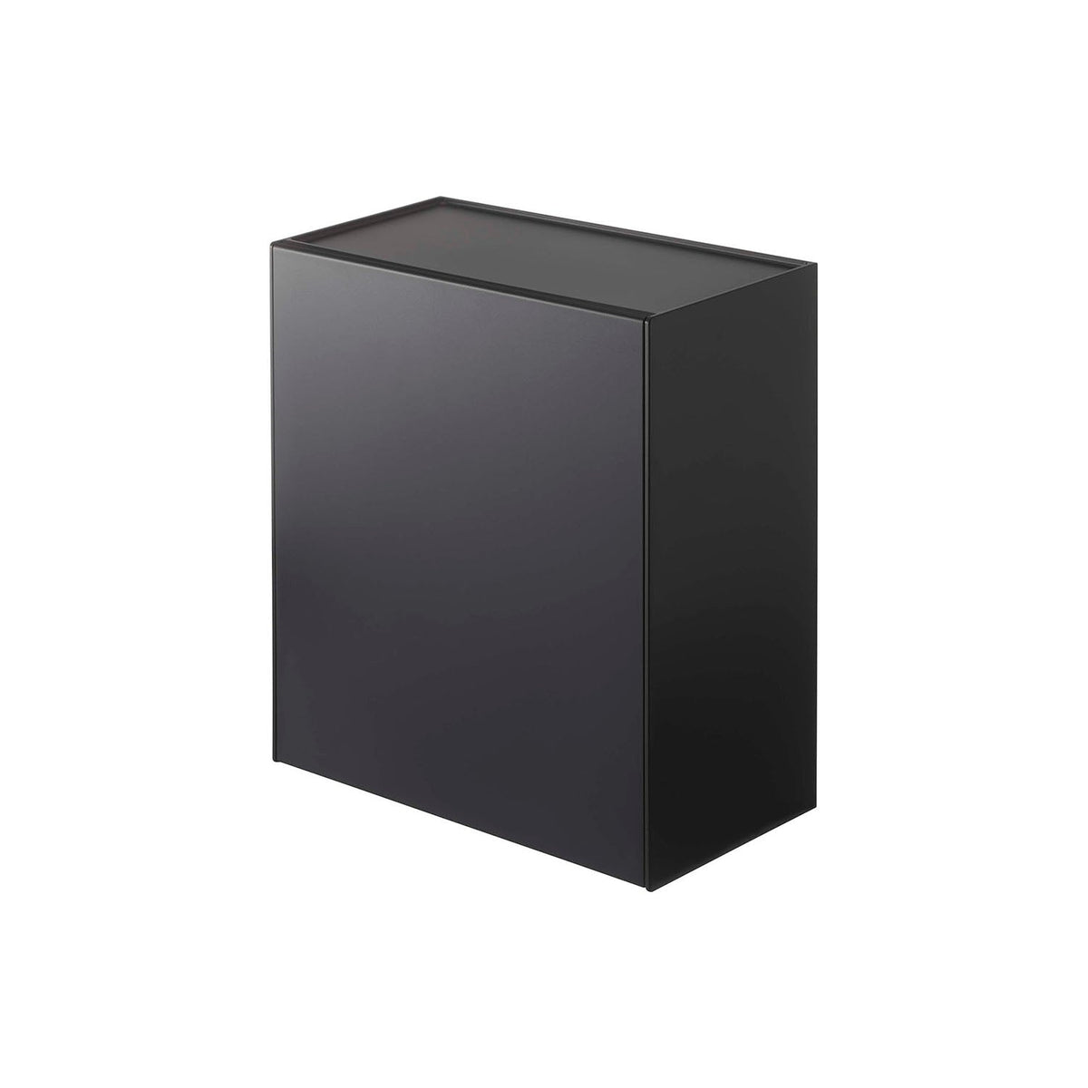 Yamazaki Tower Wall Toilet Pot and Storage Case 4 L, 4 L Flap-Front Toilet Pot and Storage Case You Can Stand or Fix to the Wall With Pins, Slanted Flap Opens With One Hand, Tray on Top Holds 1 kg, 20.5 x 12.3 to 23.2 x 24 cm and 960 g, White or Black