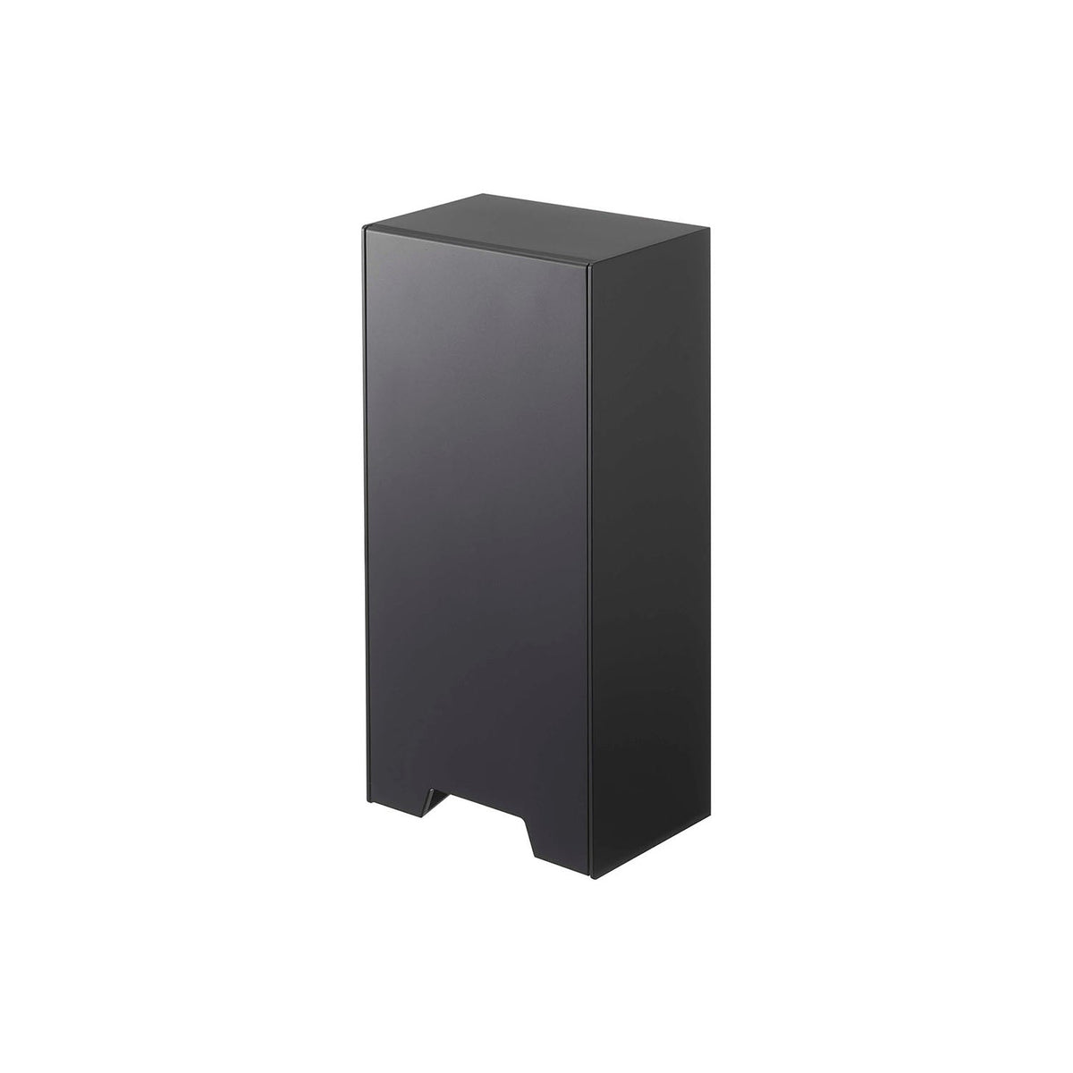 Yamazaki Tower Two-Way Plastic Bag Stocker, Tall Stocker With a Flap Front That Gives a Plastic Bag From the Bottom, Sticks to a Refrigerator Side by Magnet or Screws to a Board Wall, Holds 2 kg, 14 x 10.2 to 18.7 x 30 cm and 860 g, White or Black