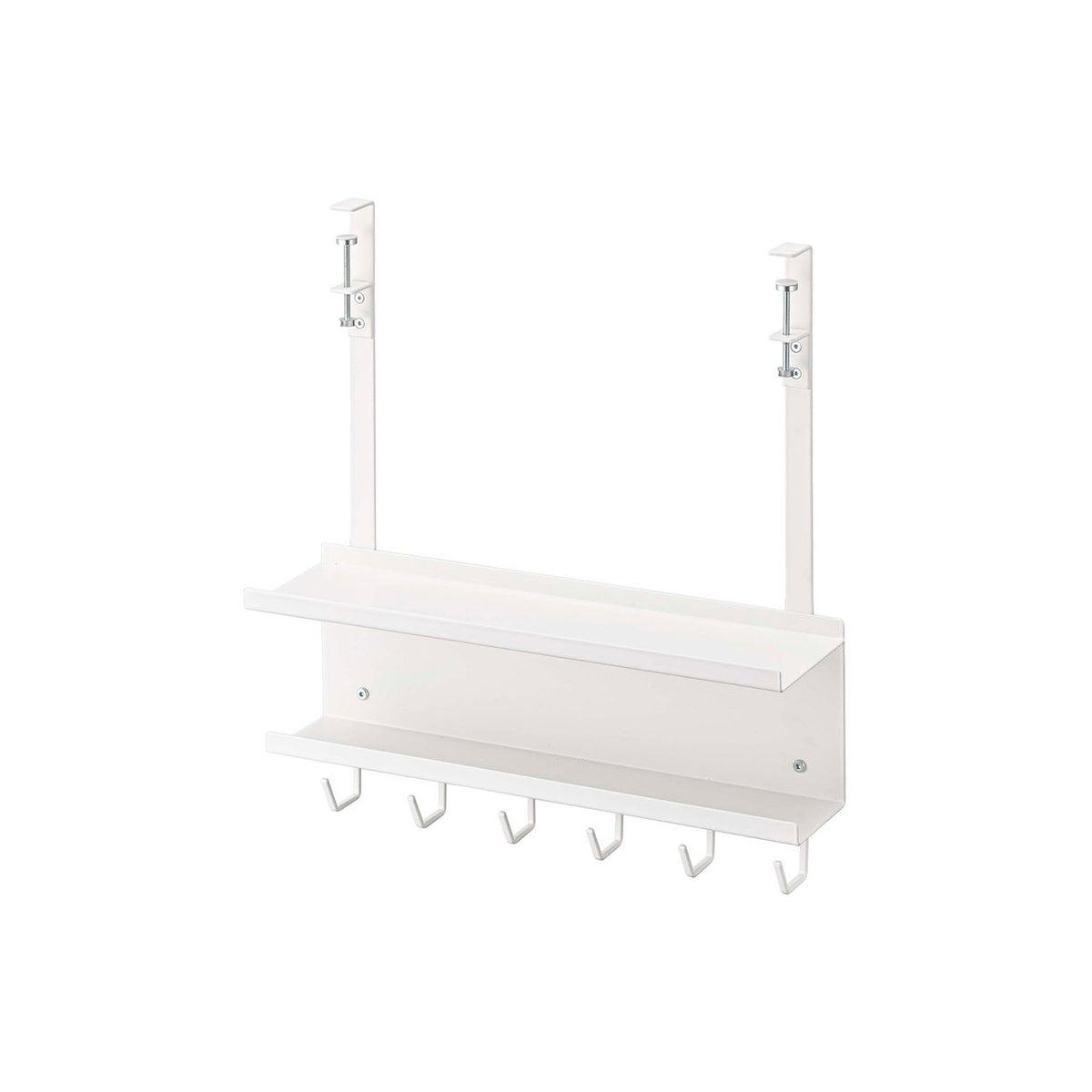 Yamazaki Smart Under-Desk Cable and Router Storage Rack, Clamp-On Rack that Floats a Router and Cables Under a Desk, Holds 3 kg, 40 x 11.5 x 43 cm and 1600 g, White or Black