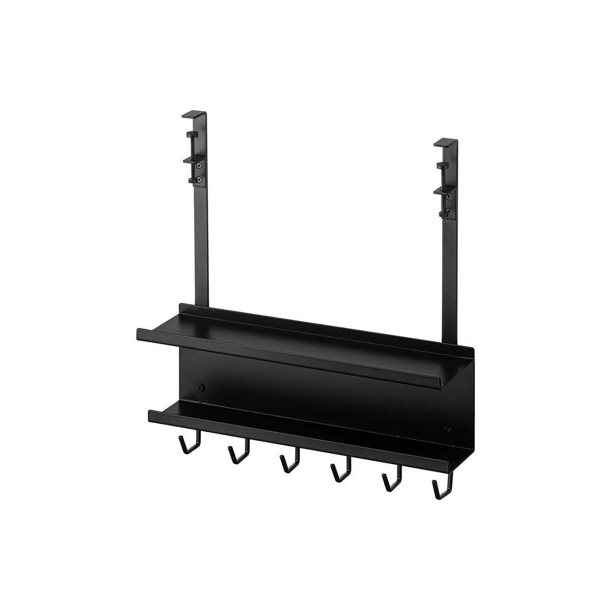 Yamazaki Smart Under-Desk Cable and Router Storage Rack, Clamp-On Rack that Floats a Router and Cables Under a Desk, Holds 3 kg, 40 x 11.5 x 43 cm and 1600 g, White or Black
