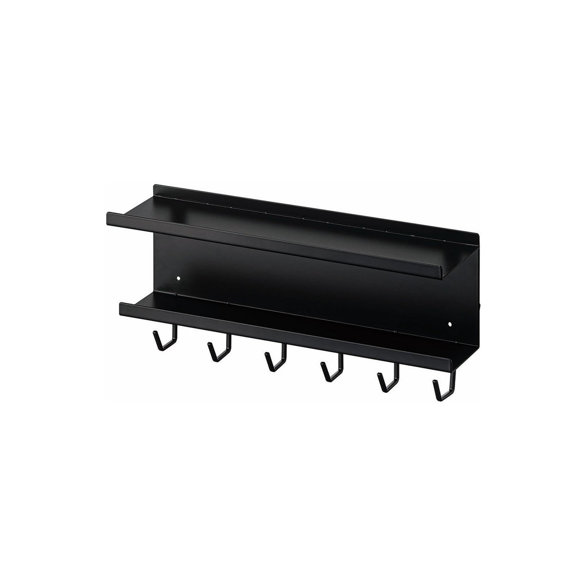 Yamazaki Smart Magnetic Cable and Router Storage Rack, Magnetic Rack that Floats a Router and Cables on a Steel Panel, with Pins for Plasterboard Walls, 40 x 11 x 18 cm and 1350 g, White or Black