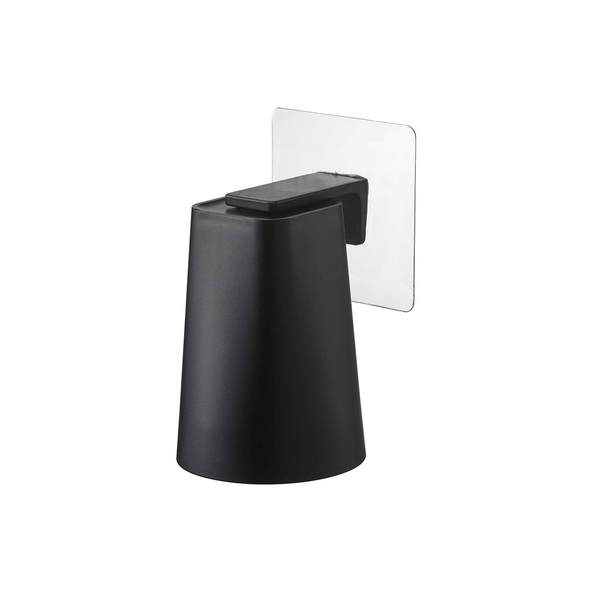 Yamazaki Tower Film-Hook Magnetic Tumbler, 200 mL Tumbler That Floats Upside Down on a Magnetic Holder Stuck by Film Hook to a Washroom Tile Wall So It Drains and Dries Clean, Heat Safe to 90 C, 7 x 7 x 9.5 cm and 65 g, White or Black