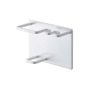 Yamazaki Tower Magnetic Bathroom Tube and Toothbrush Holder, Holder That Sticks to a Steel Bathroom Wall by Magnet and Drains Water So Slime Stays Away, Holds 750 g, 11 x 4.8 x 8 cm and 165 g, White or Black
