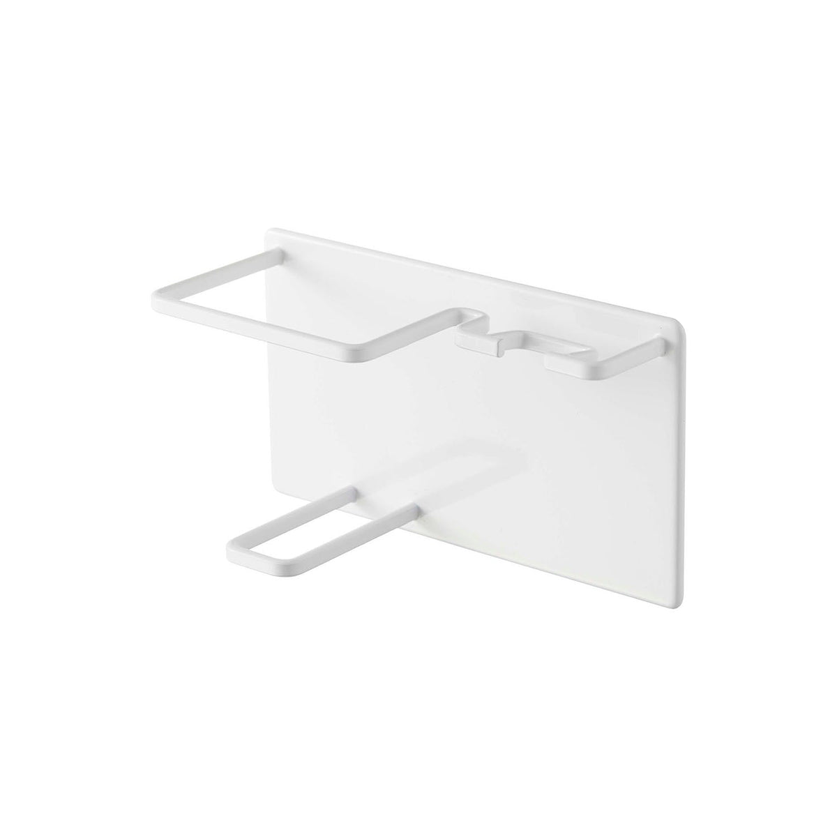 Yamazaki Tower Magnetic Bathroom Shaver and Shaving Foam Holder, Holder That Sticks to a Steel Bathroom Wall by Magnet and Drains Water So Slime Stays Away, Holds 750 g, 14.5 x 6.6 x 8 cm and 220 g, White or Black