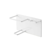 Yamazaki Tower Magnetic Bathroom Shaver and Shaving Foam Holder, Holder That Sticks to a Steel Bathroom Wall by Magnet and Drains Water So Slime Stays Away, Holds 750 g, 14.5 x 6.6 x 8 cm and 220 g, White or Black