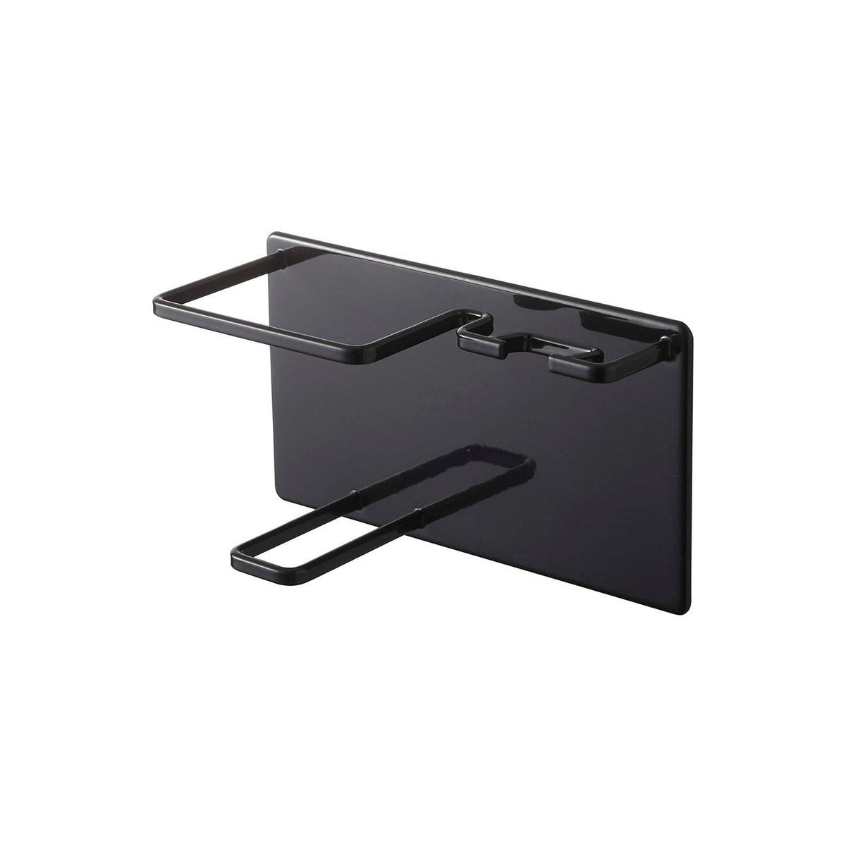 Yamazaki Tower Magnetic Bathroom Shaver and Shaving Foam Holder, Holder That Sticks to a Steel Bathroom Wall by Magnet and Drains Water So Slime Stays Away, Holds 750 g, 14.5 x 6.6 x 8 cm and 220 g, White or Black