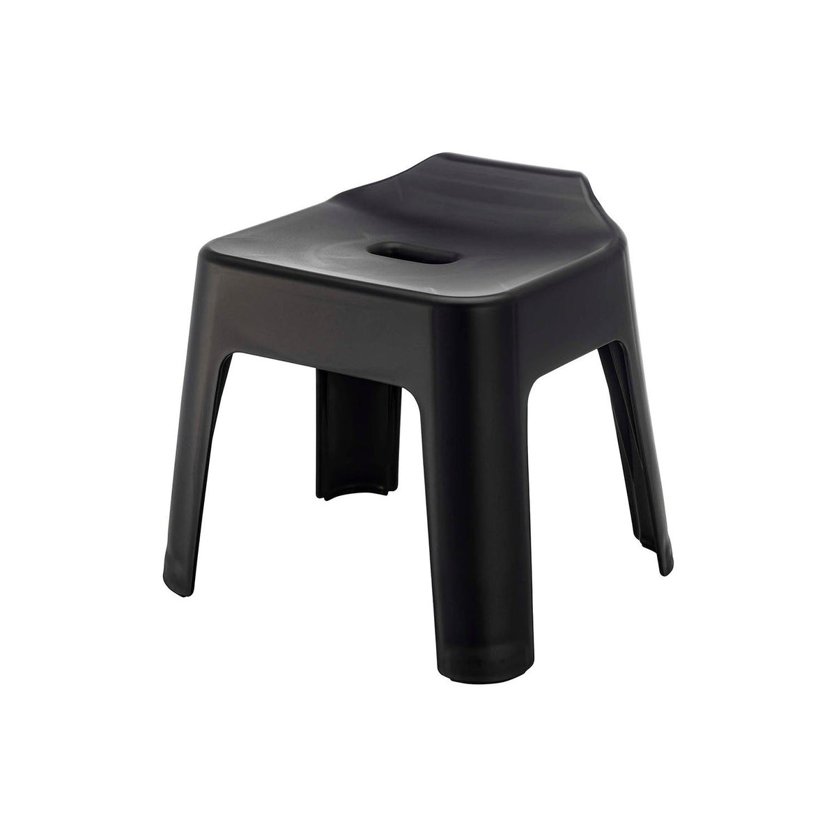Yamazaki Tower Hang-Up Bath Stool, 30 cm Seat, Bath Stool with a 30 cm Seat for Bathrooms with a Counter, Hangs on a Towel Bar to Dry, 35 x 33 x 34 cm with a 30 cm seat and 1000 g, White or Black