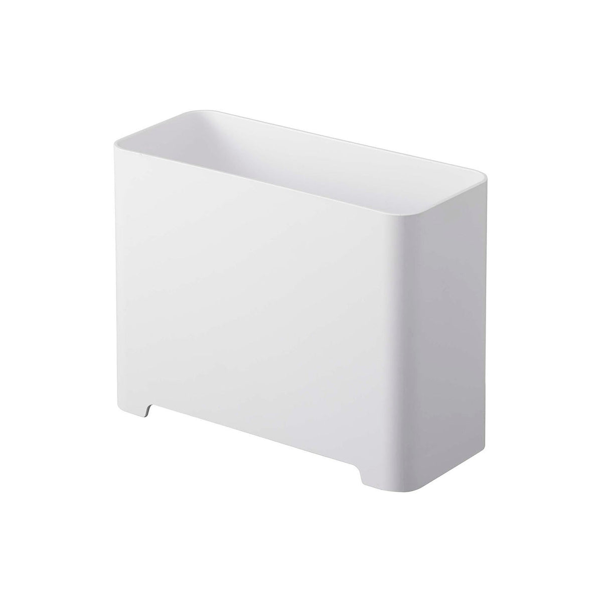 Yamazaki Tower Magnetic Bathroom Trash Can, Slim Open Bin That Sticks to a Steel Bathroom Wall by Magnet for Bath Salt Sachets and Empty Bottles, Drain Holes in the Base, Holds 1.5 kg, 20 x 8.8 x 15 cm and 350 g, White or Black