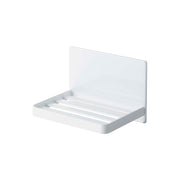 Yamazaki Tower Magnetic Bathroom Soap Tray, Holder That Sticks to a Steel Bathroom Wall by Magnet and Drains Water So Slime Stays Away, Holds 500 g, 12 x 8.7 x 8 cm and 260 g, White or Black