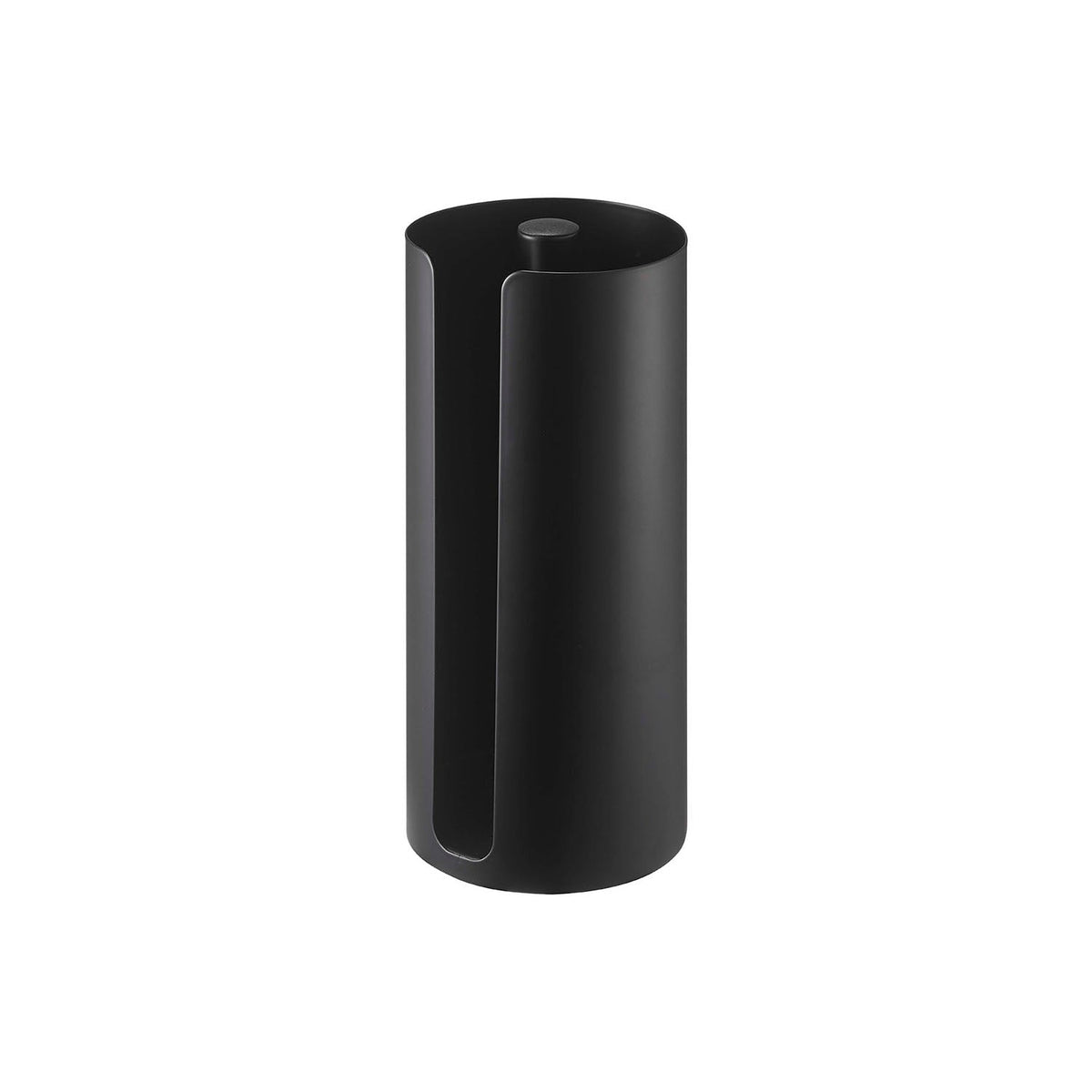 Yamazaki Tower Cover-Type Kitchen Paper Holder, Slim Steel Cover-Type Holder that Hides a Kitchen Paper Roll from Dust and Oil Splashes, 11.5 x 11.5 x 24.5 cm and 700 g, White or Black