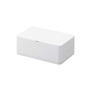 Yamazaki Tower Wet Wipe Case for Refill Packs, Case That Holds a Refill Wet Wipe Pack Laid Flat, Stopper Keeps the Sheet From Slipping Back and the Lid Is Hard for Babies to Open, 16 x 10 x 6 cm and 190 g, White or Black